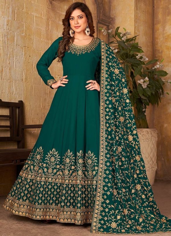 Readymade Georgette Embroidered Party Dress