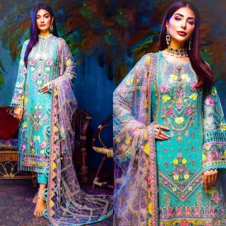 Soft Georgette 4 Pieces Set (unstitched)