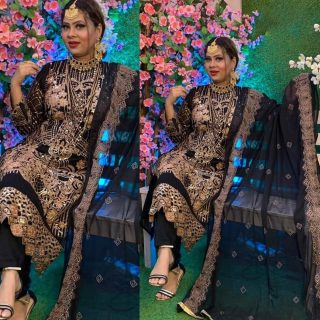 Soft Georgette 4 Pieces Set (unstitched)