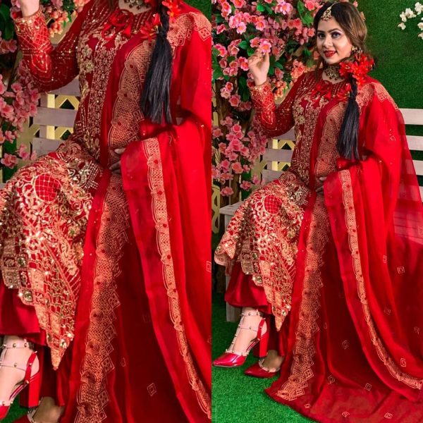 Soft Georgette 4 Pieces Set (unstitched)