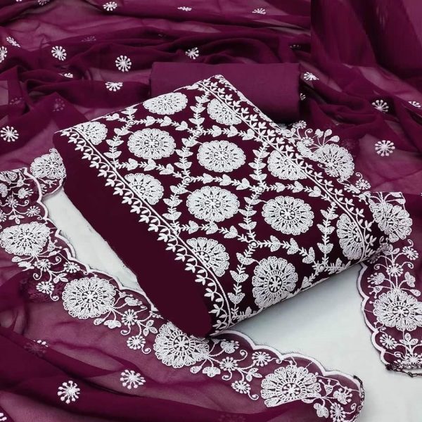 New digeiner indian Tissu all over Ambutari work four pieces collection for women ( 4 pieces)