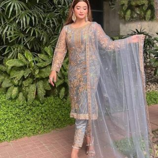 Soft Georgette 4 Pieces Set (unstitched)