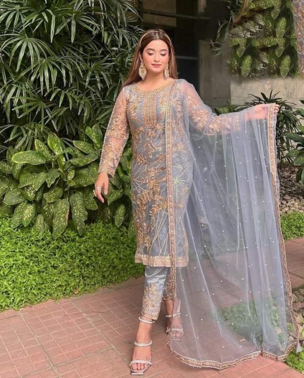 Soft Georgette 4 Pieces Set (unstitched)
