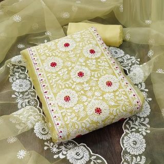 New digeiner indian Tissu all over Ambutari work four pieces collection for women ( 4 pieces)