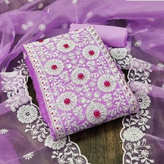 New digeiner indian Tissu all over Ambutari work four pieces collection for women ( 4 pieces)