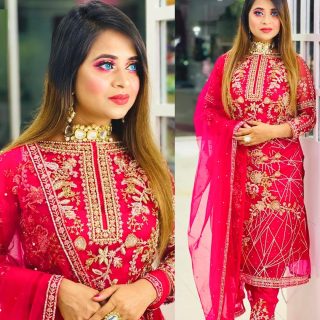 Soft Georgette 4 Pieces Set (unstitched)