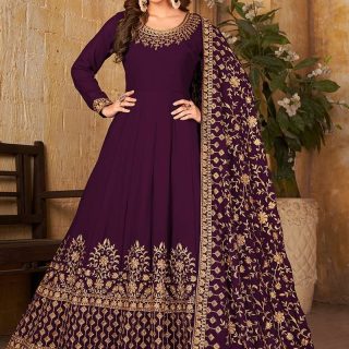Readymade Georgette Embroidered Party Dress
