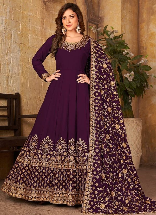 Readymade Georgette Embroidered Party Dress