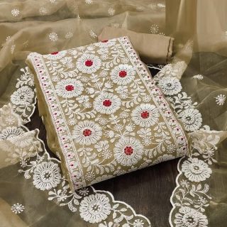 New digeiner indian Tissu all over Ambutari work four pieces collection for women ( 4 pieces)