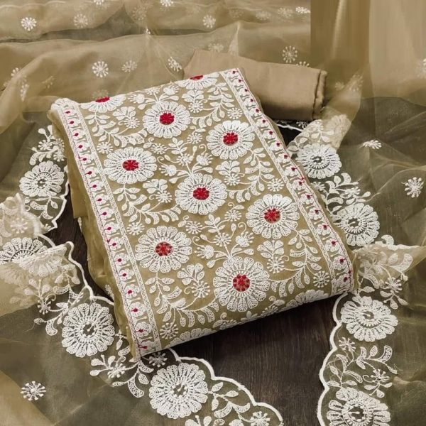New digeiner indian Tissu all over Ambutari work four pieces collection for women ( 4 pieces)